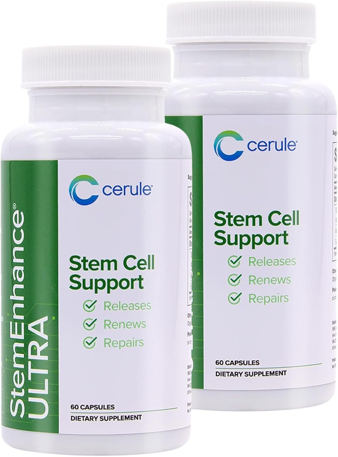 Cerule StemEnhance Ultra 2 Pack – Natural Stem Cell Support for Cellular Renewal, Immune Function, Energy & Recovery – 120 Capsules - görsel 1