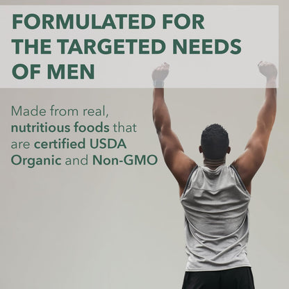 PlantFusion Organic Multivitamin for Men – One Daily Whole Food Blend – Vegan, Non-GMO, Gluten-free & Dairy-free – 60 Tablets
