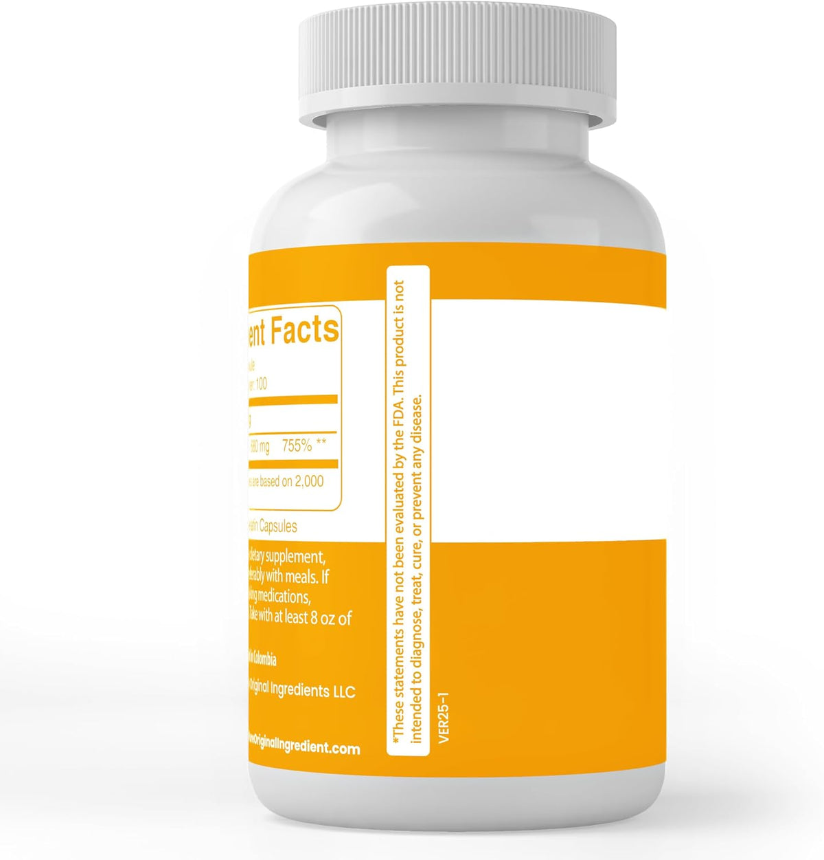 PURE ORIGINAL INGREDIENTS Vitamin C – 100 Capsules, No Additives or Fillers - görsel 2