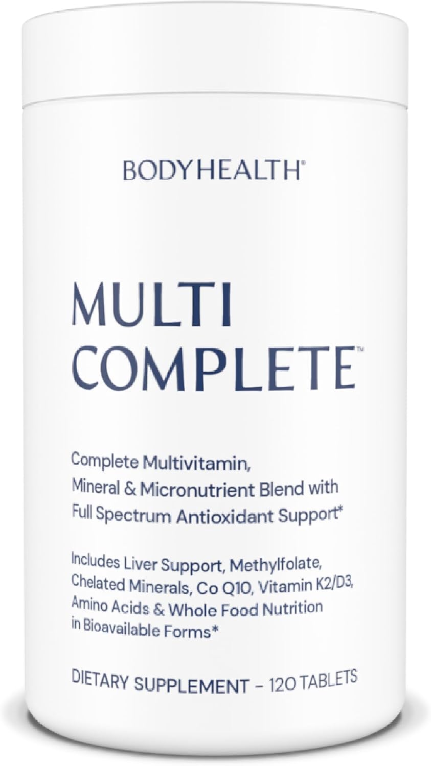 BodyHealth Multi Complete (120 Count) Daily Multivitamin for Men and Women with Whole Foods, Minerals, Antioxidants, Organic Green Food Concentrates, and Liver Detox Extracts, Non-GMO - görsel 1