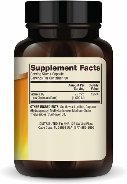Dr. Mercola Liposomal Vitamin D3 - 1,000 IU - Bones, Immune & Muscle Support - 30 Capsules
