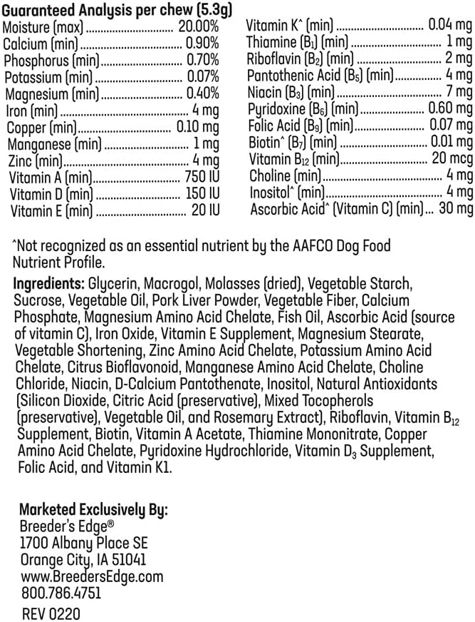 Breeder's Edge In Between for Him Supplement for Male Dogs and Cats, Daily Multivitamin Supporting Energy & Reproductive Health, with Essential Vitamins and Minerals, 360 Tablets for Medium and Large Dogs - görsel 7