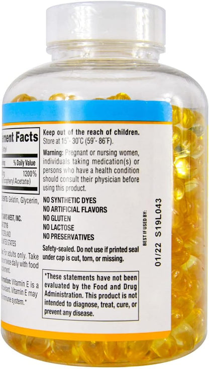Members Mark Vitamin E 180mg, 500 Softgels