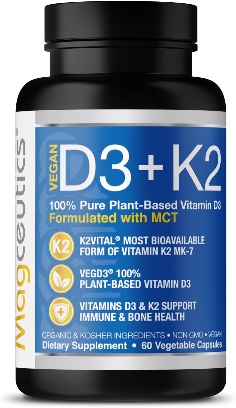 Magceutics Vitamin D3 K2 with MCT, 5000 IU Vegan D3 & 100 mcg MK7 K2 - 30 Capsules - görsel 6