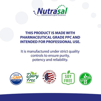 Nutrasal PhosChol PPC - Polyenyl Phosphatidylcholine Liquid Supplement - 480 ml (96 Servings)