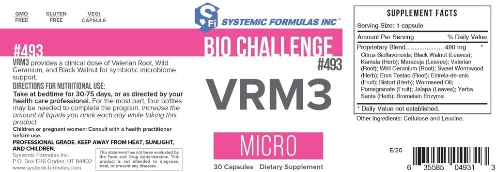 Systemic Formulae Bio Challenge VRM3 30 Capsules - görsel 1