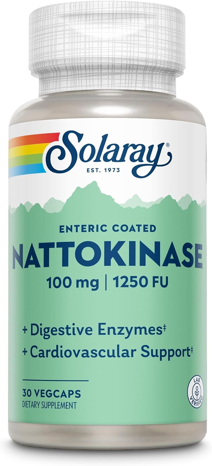 Solaray Nattokinase 100 mg, 30 Enteric Coated Capsules - görsel 1
