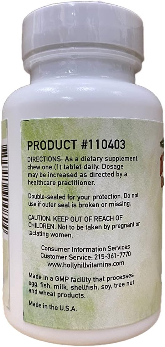 Holly Hill Health Foods D3 + K2 Supplement – 90 Vegetarian Chewable Tablets - görsel 3