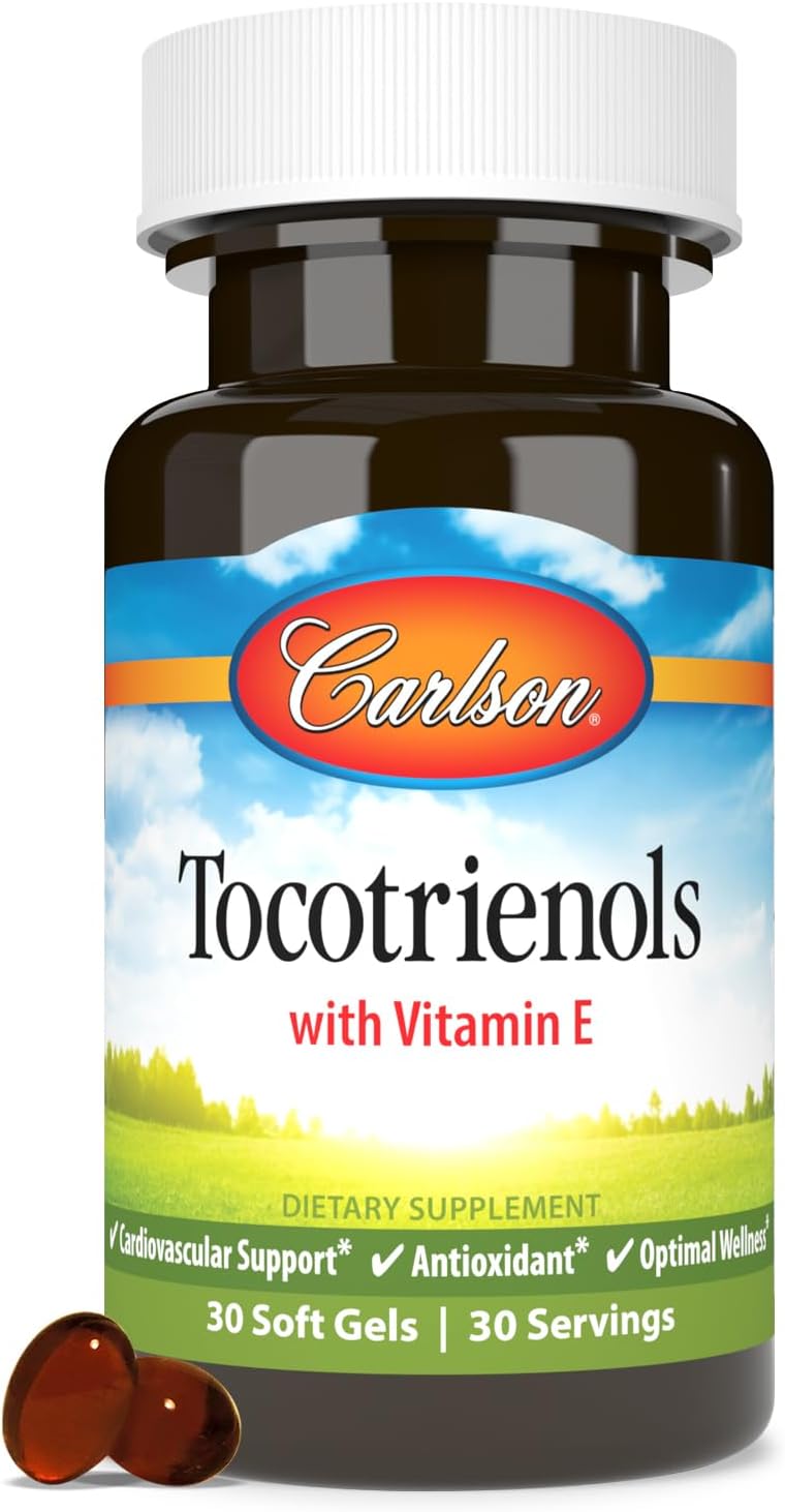 Carlson - Tocotrienols, 40 mg, with Natural-Source Vitamin E, Gamma, Alpha, Delta, Beta, Sustainably Sourced, 30 Softgels - görsel 1