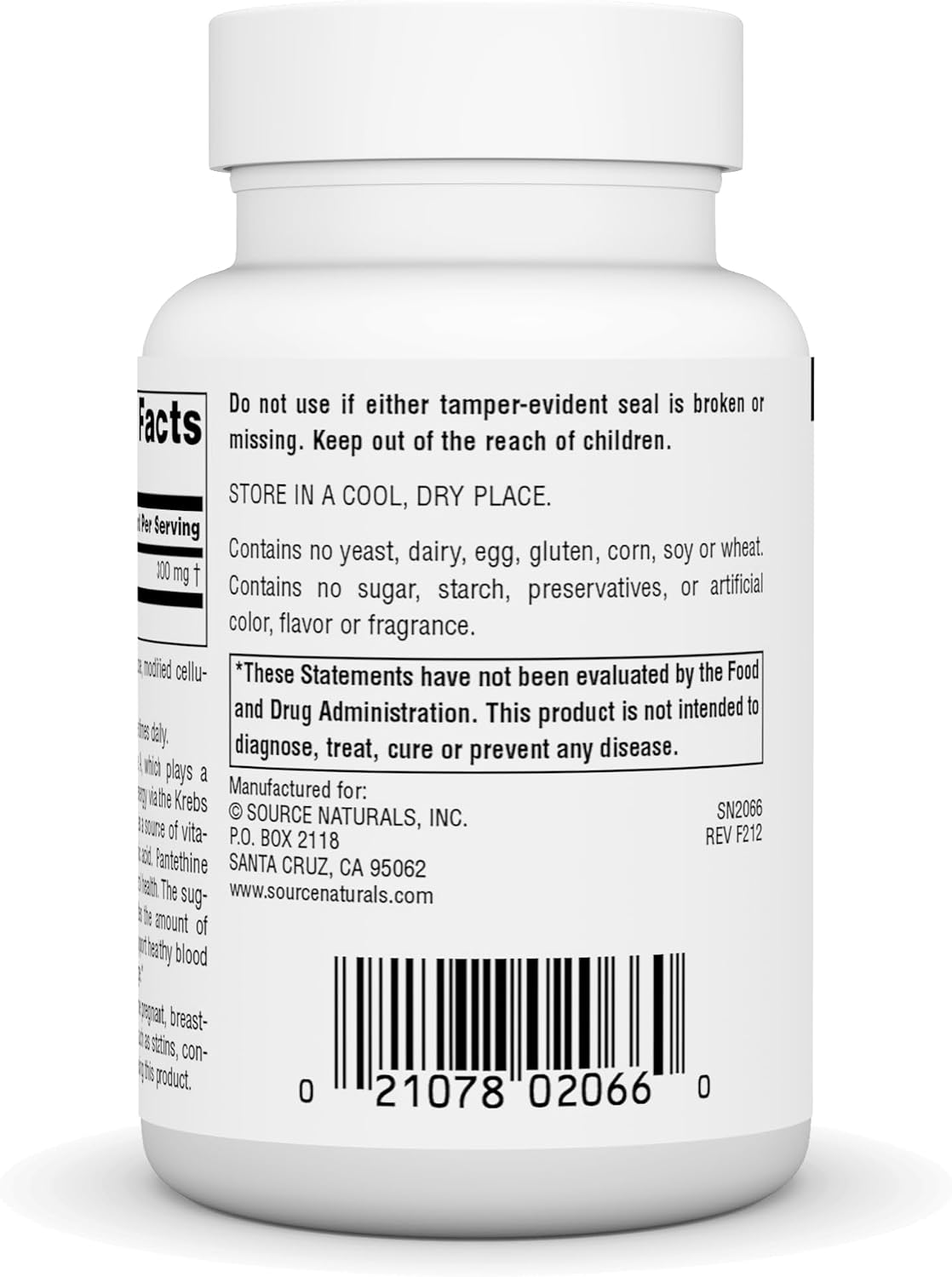 Source Naturals Pantethine 300 mg - 90 Tablets - görsel 3