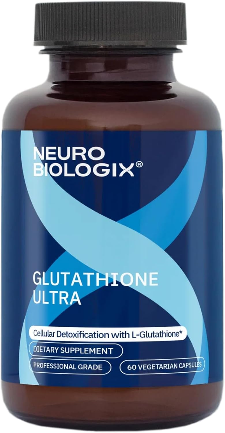 Neurobiologix Glutathione Ultra - L-Glutathione Antioxidant Complex with Vitamin C, A, B2, B6, Zinc, Selenium, Manganese, Taurine & Quercetin, 60 Vegan Capsules - görsel 1