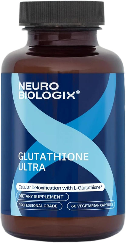 Neurobiologix Glutathione Ultra - L-Glutathione Antioxidant Complex with Vitamin C, A, B2, B6, Zinc, Selenium, Manganese, Taurine & Quercetin, 60 Vegan Capsules