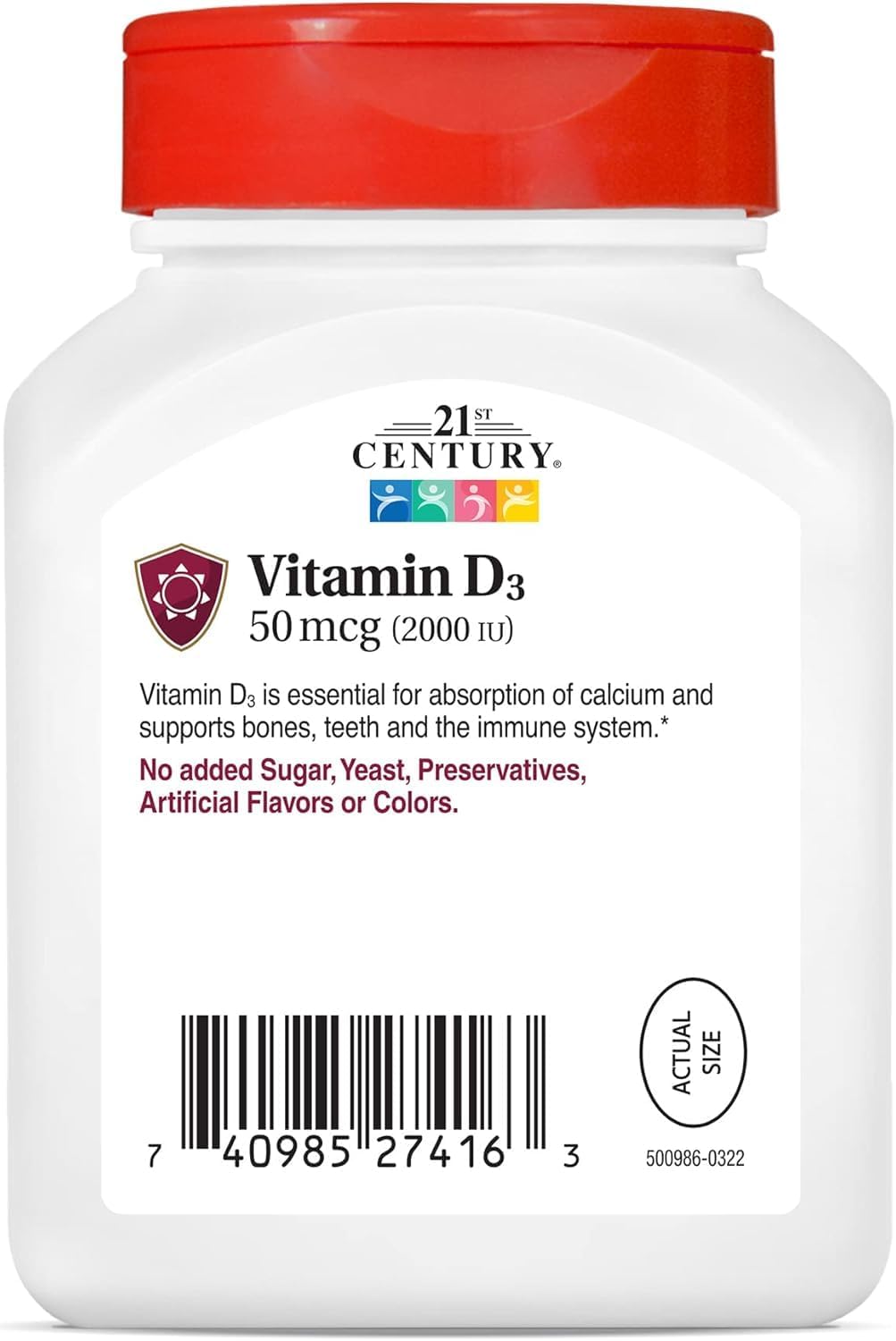 21st Century D3 2000 IU Softgels, 250 Count - görsel 3