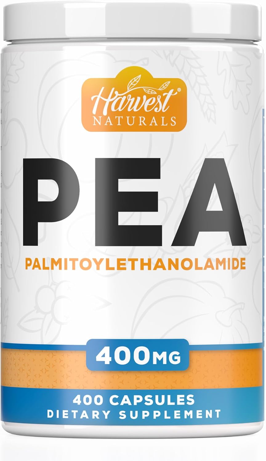 Harvest Naturals Palmitoylethanolamide (PEA) Capsules - 400mg, 400 Count - görsel 1