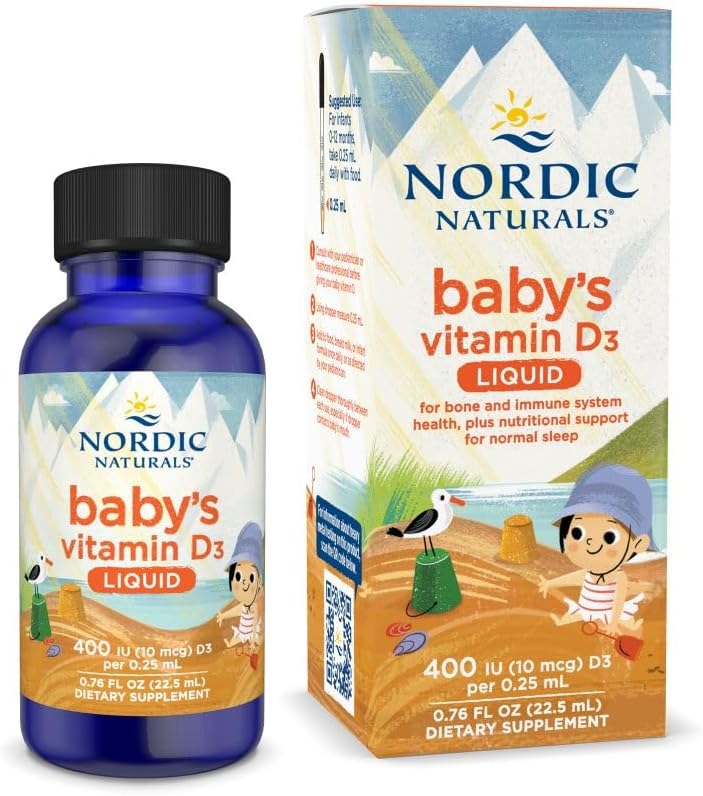 Nordic Naturals Baby’s Vitamin D3, Unflavoured - 22.5 ml - 400 IU - 90 Servings - görsel 1