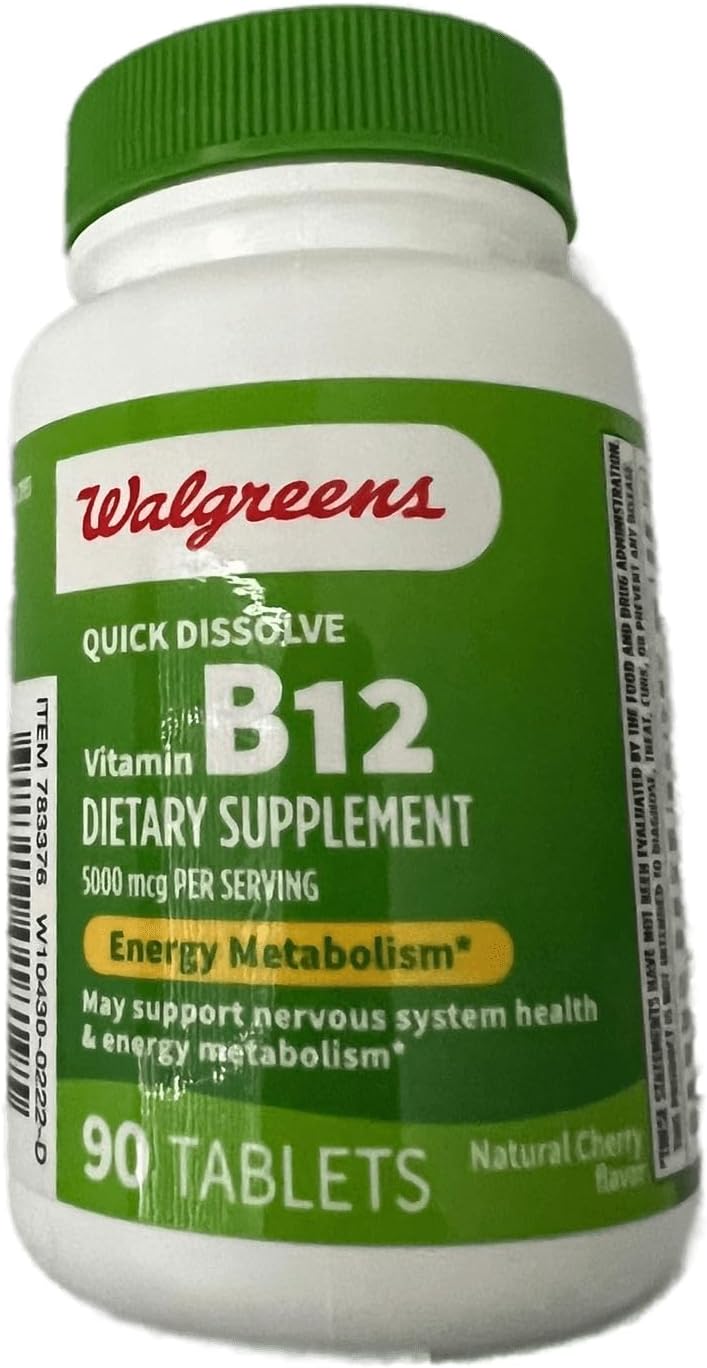Walgreens Vitamin B12 5000 mcg, 90 Tablets - görsel 1