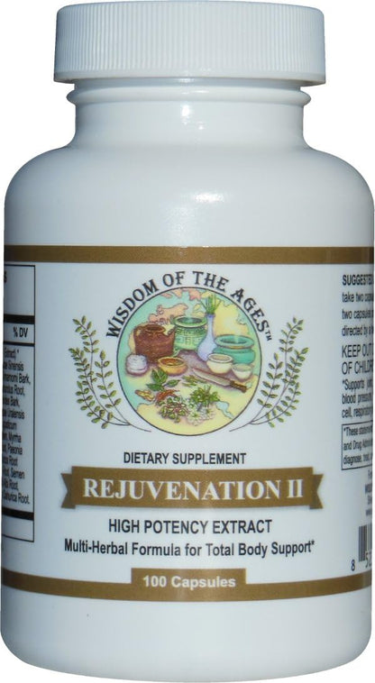 REJUVENATION II Multi-Herbal Supplement for Total Body Support (100 Capsules)