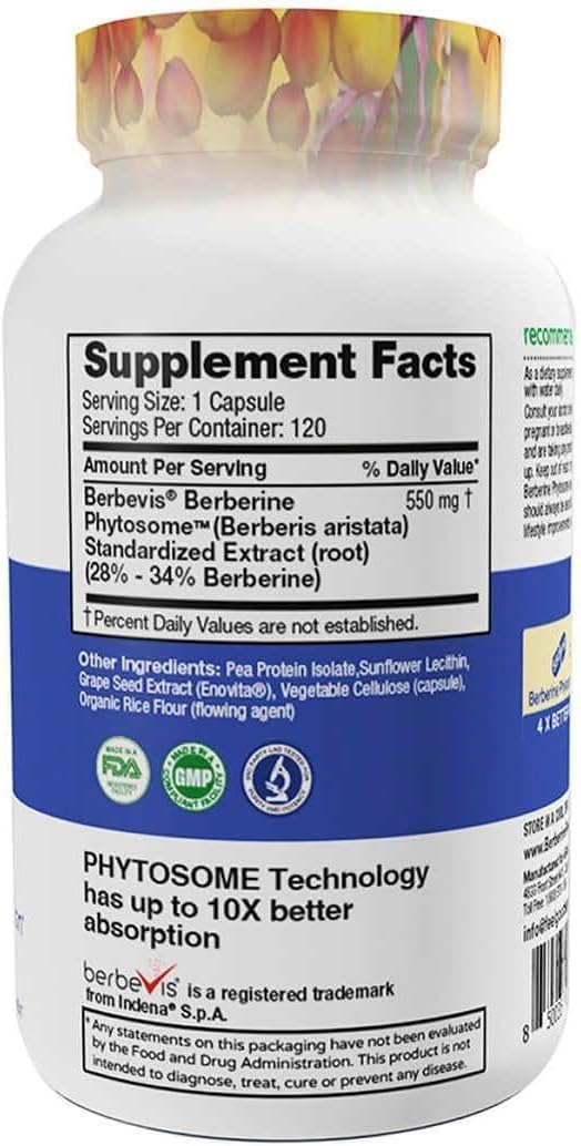 Feel Good Superfoods Berberine Phytosome, 120 Vegan Capsules - görsel 3