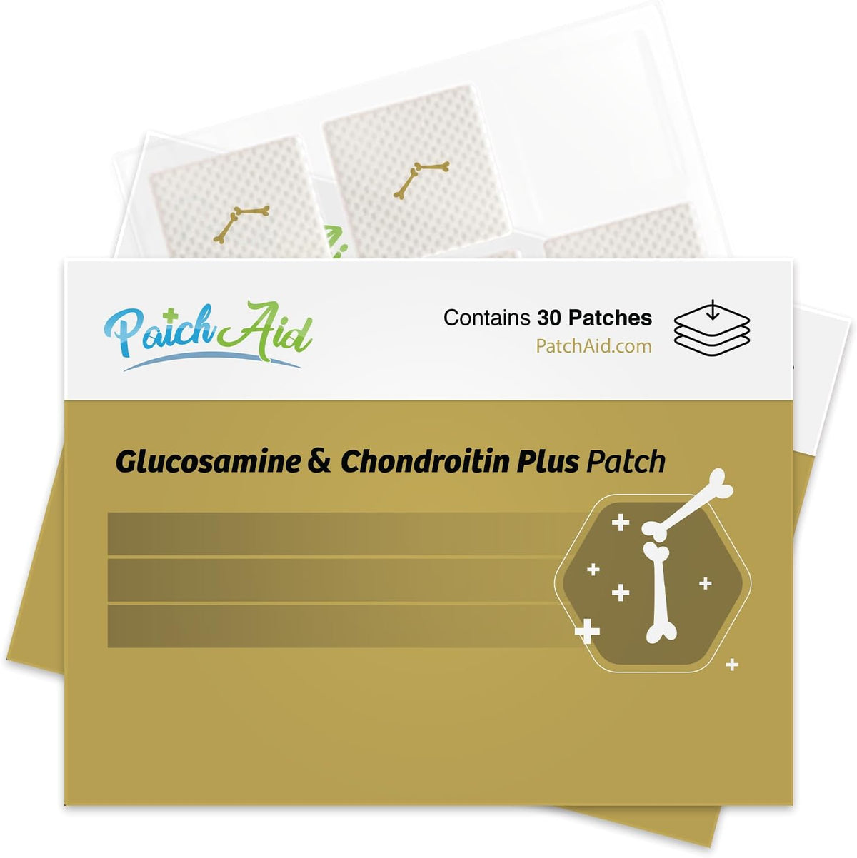PatchAid Glucosamine and Chondroitin Topical Patch, 30-Day Supply - görsel 1