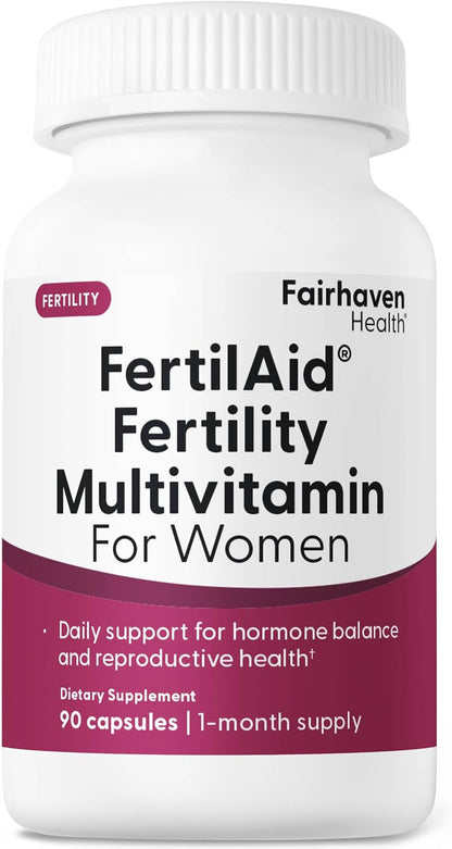 Fairhaven Health FertilAid for Women - Prenatal Fertility Supplement - 90 Capsules
