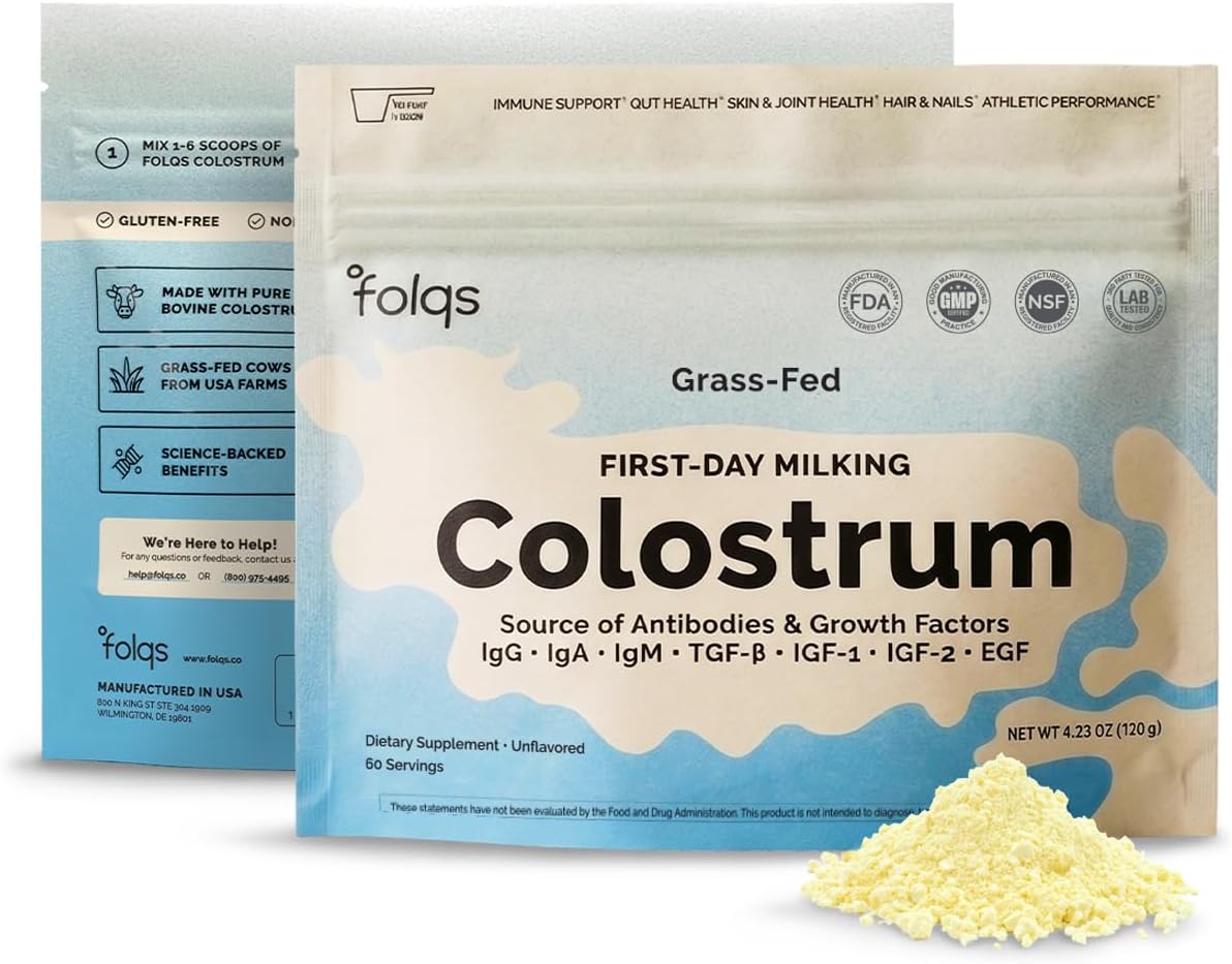 Bovine Colostrum Powder – First-Day Milking for Immune & Gut Support – 60 Servings - görsel 1
