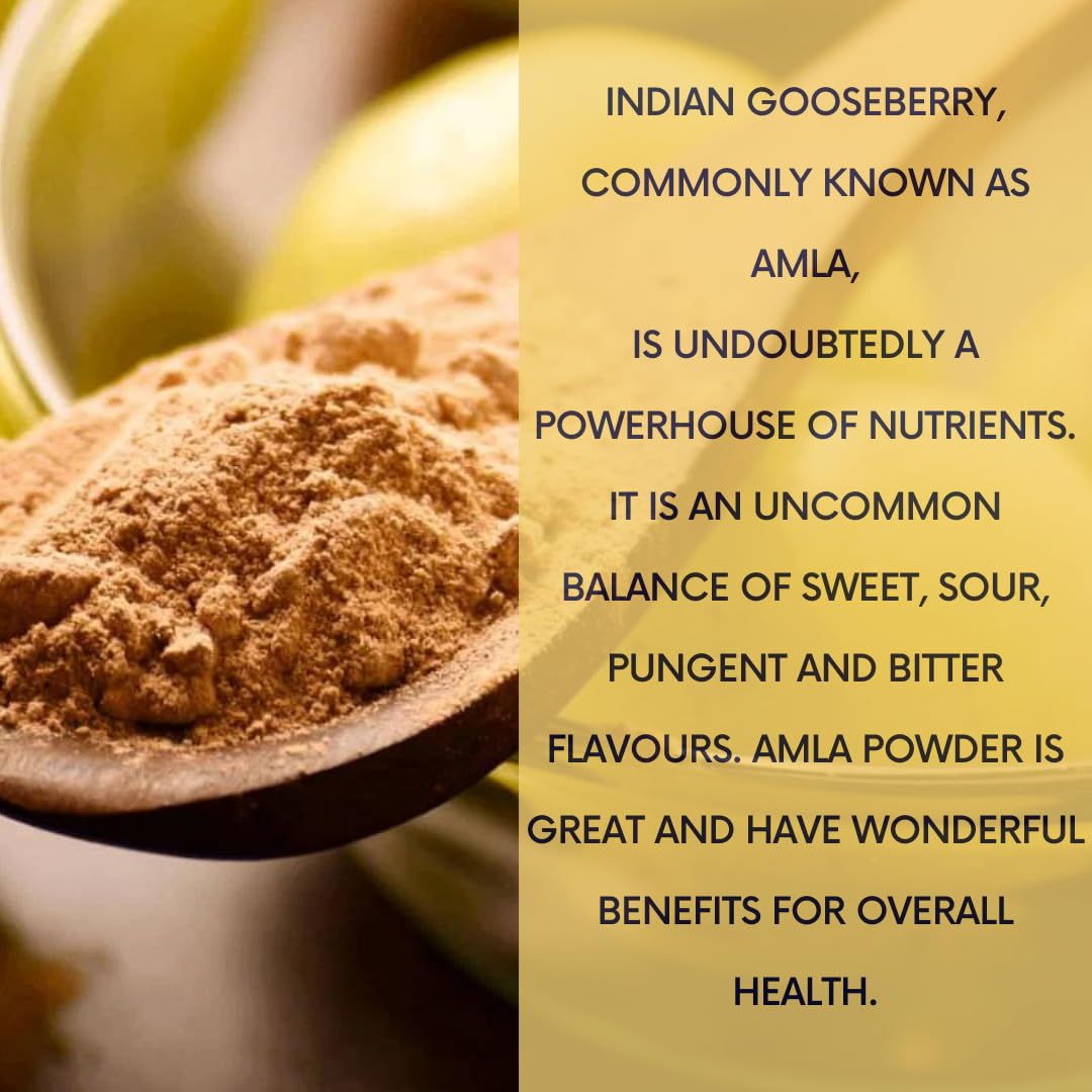 mGanna 100% Natural Amla / Indian Gooseberry / Emblica Officinalis Powder for Skin, Hair and Health Care 100g - görsel 5