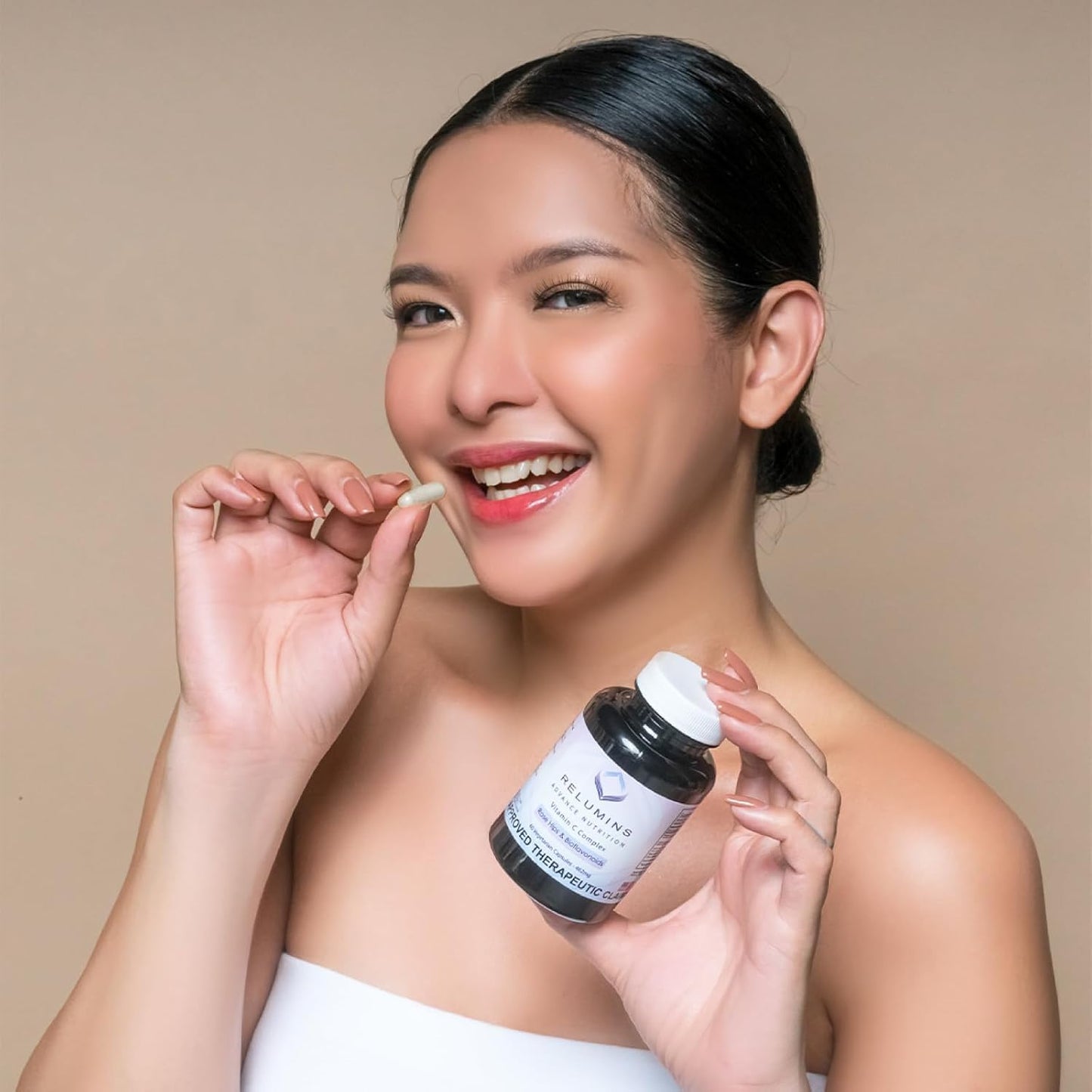 Relumins Advanced Vitamin C MAX Complex and Glutathione Booster Nutrient Capsules Set – Advanced Formula for Radiant Look, Enhanced Absorption, Food Supplement, 2-Piece Capsule Set - görsel 8