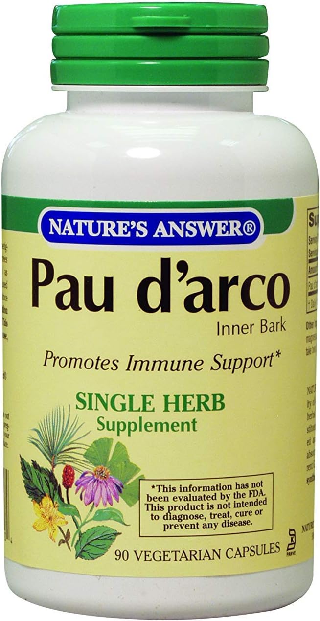 Nature's Answer Pau d'Arco Inner Bark 1000 mg, 90 Vegetarian Capsules - görsel 1