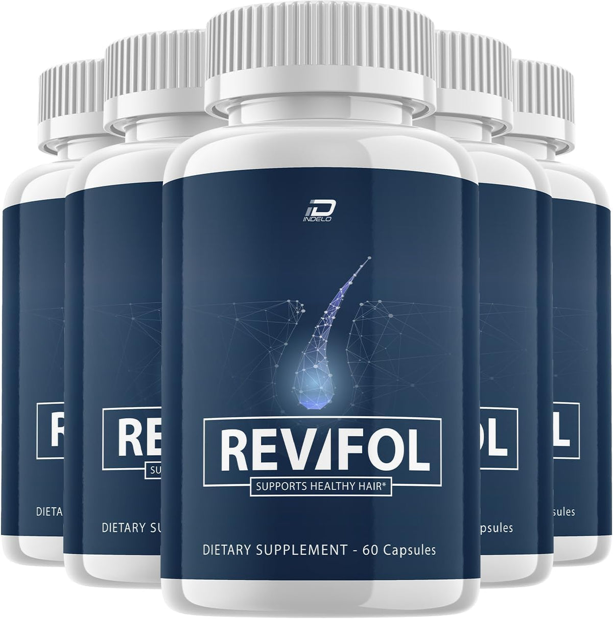 Revifol Hair Growth Support Supplement – 300 Capsules (Pack of 5) - görsel 1