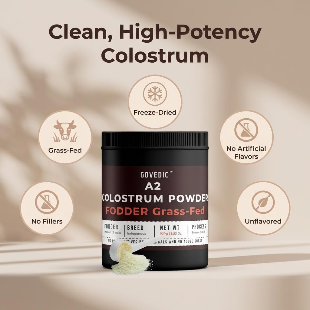 Govedic Bovine Colostrum Powder for Adults – Grass-Fed A2 Cows, 40%+ IgG, Unflavoured, 50 Servings - görsel 6