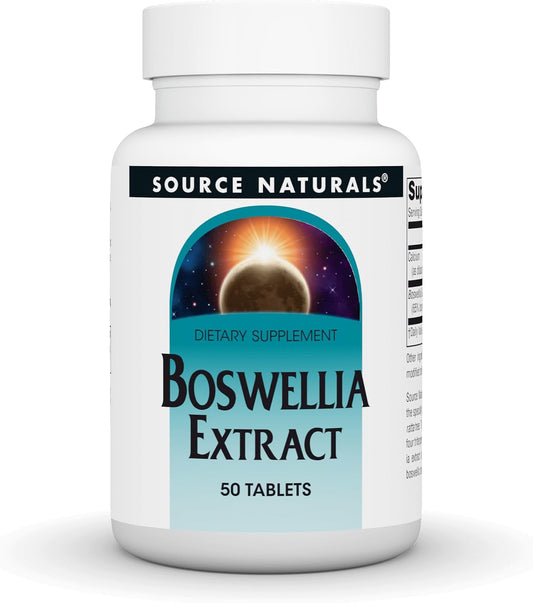 Source Naturals Boswellia Extract – Standardised to 65% Boswellic Acids – 50 Tablets