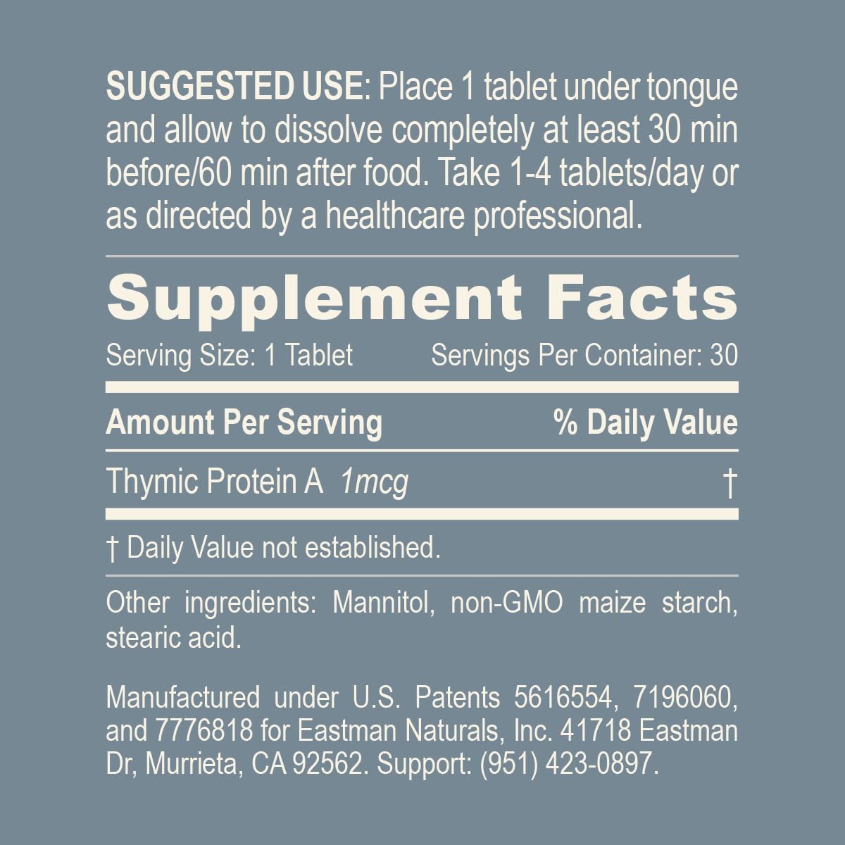 ProBoost Thymic Protein A Tablets (1 mcg TPA) – Immune Support – 30 Fast-Dissolve Sublingual Tablets - görsel 5