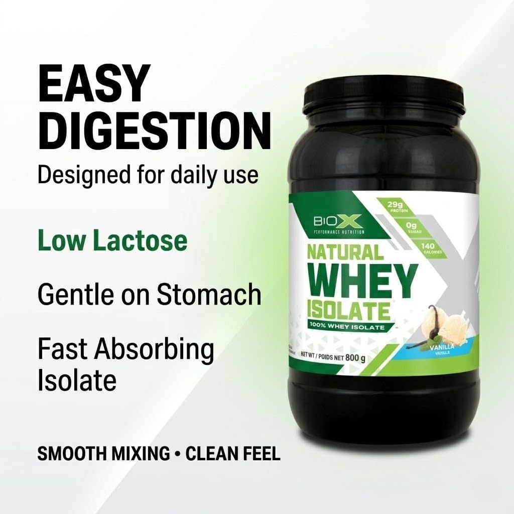BioX Natural Whey Isolate - Unflavoured Whey Protein Isolate Powder - 32g Protein, Sugar Free, Carb Free, Low Lactose - 1.8kg - görsel 8