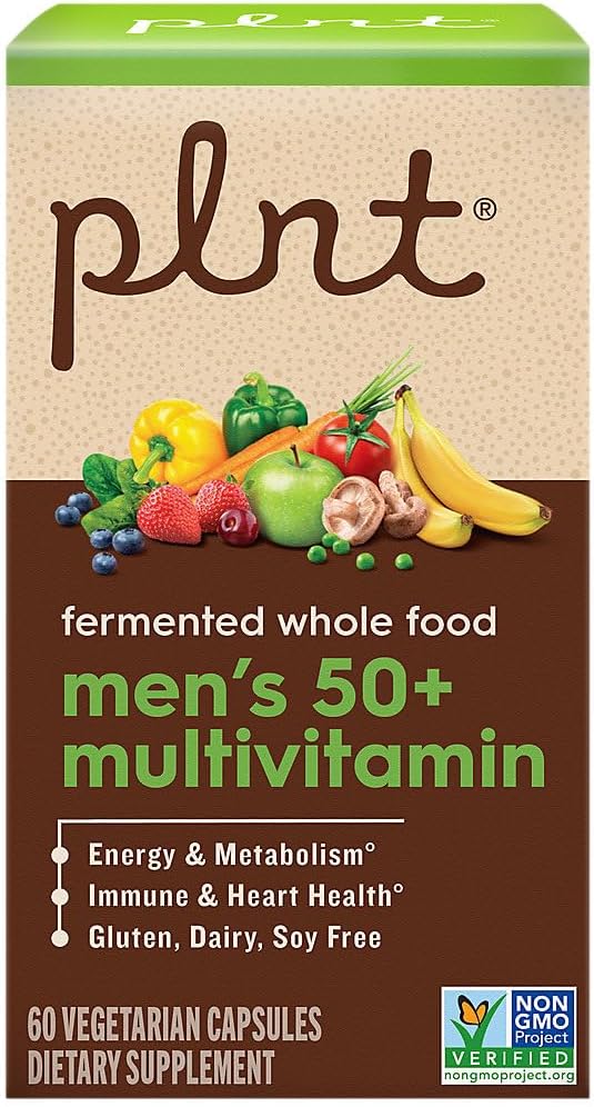 plnt Fermented Whole Food Men's 50+ Multivitamin (60 Vegan Capsules) - görsel 4