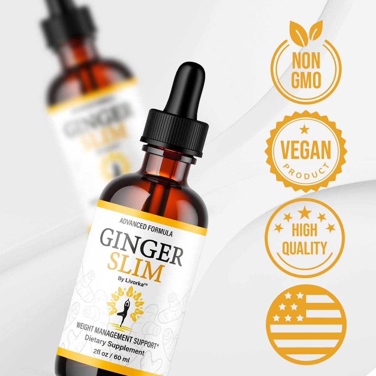 Ginger Slim Drops - Official GingerSlim All Natural Liquid Supplement, 1 Month Supply - görsel 5