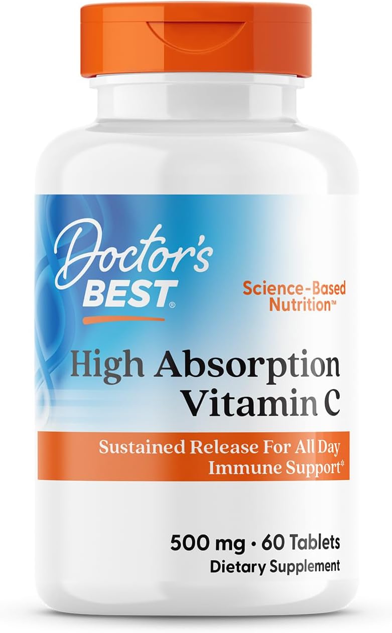 Doctor's Best High Absorption Vitamin C 500mg with Bioflavonoids - 60 Tablets - görsel 1
