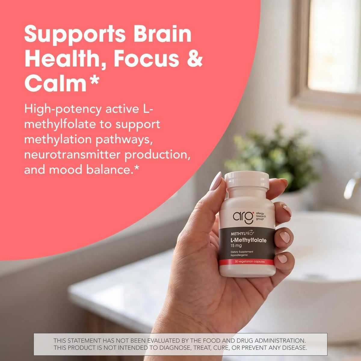 MethylPro L-Methylfolate 15 mg - Methylated Vitamin B9 Supplement - 30 Capsules - görsel 2