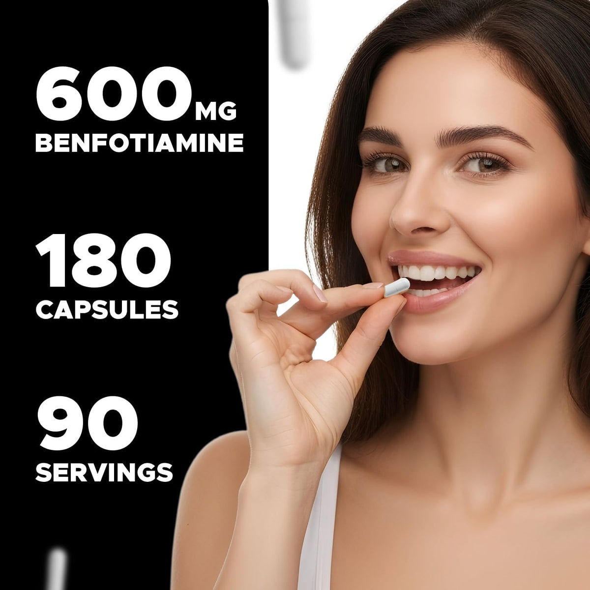 Vitabod Benfotiamine 600mg – Fat-Soluble Vitamin B1 Supplement (180 Vegetarian Capsules) - görsel 6