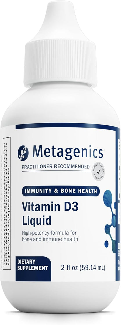 Metagenics Vitamin D3 Liquid Supplement - High Absorbency Liquid D3 for Bone Health & Immune Support - 60 ml (2275 Doses)