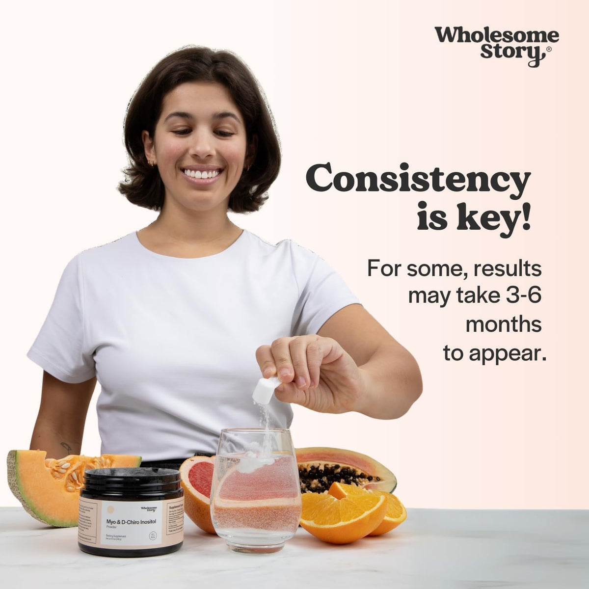Wholesome Story Myo-Inositol & D-Chiro Inositol Powder - 40:1 Ratio, 90 Servings - görsel 5