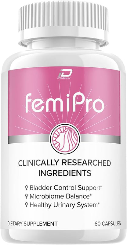 FemiPro Probiotic Support Supplement - For Urinary and Microbiome Health (60 Capsules)