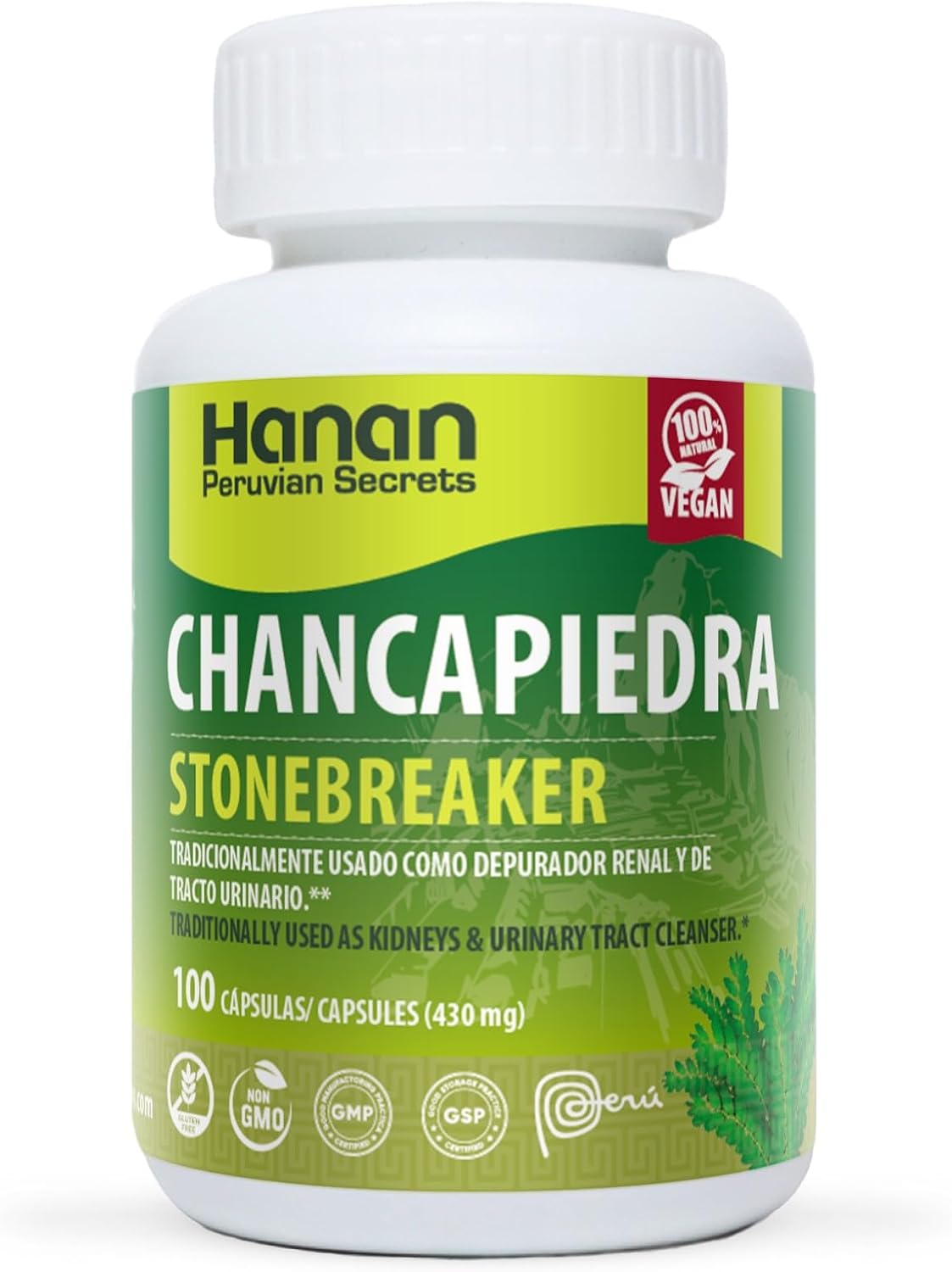 Hanan Chancapiedra Stonebreaker - 100 Capsules - Natural Kidney Support - görsel 1