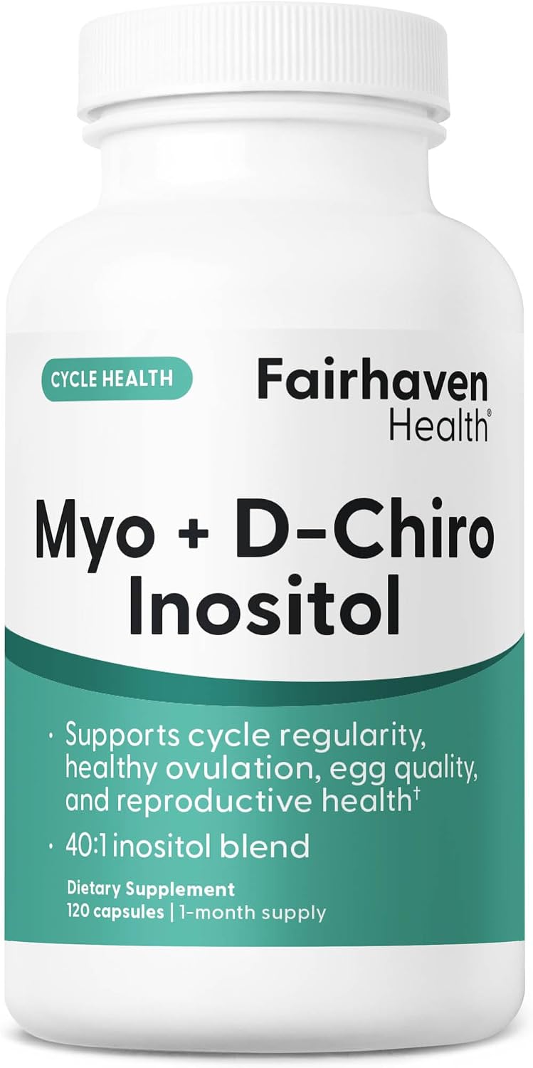 Fairhaven Health Myo-Inositol & D-Chiro Inositol 40:1 Ratio - Hormone & Ovarian Health Supplement for Women with PCOS, 120 Capsules - görsel 1