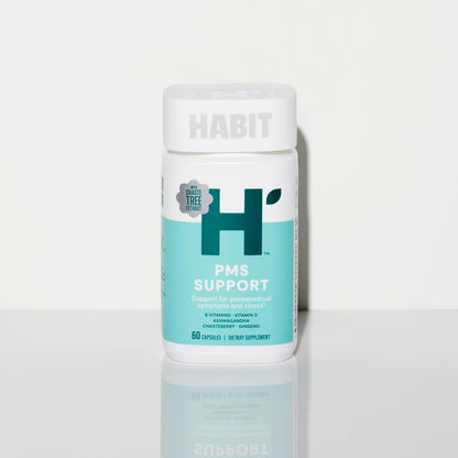 Habit PMS Support Supplement for Women (60 Capsules) – With B Vitamins, Vitamin D, Chasteberry, Ashwagandha, Black Cohosh for Nutritional Support During the Menstrual Cycle. Gluten-free, Non-GMO