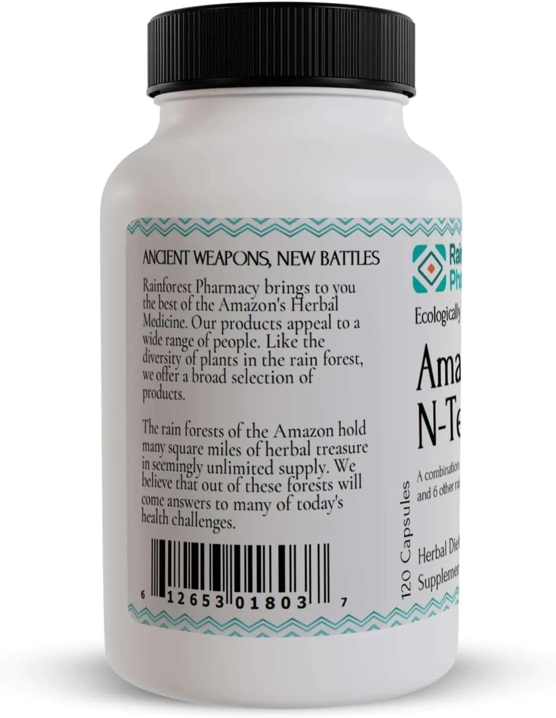 Rainforest Pharmacy N-Tense (2) Wildcrafted Amazon Rainforest Herbal Supplement for Cellular Support 500 mg | 120 Vegetable Capsules with Mullaca, Anamu, Cat's Claw, Suma - görsel 2