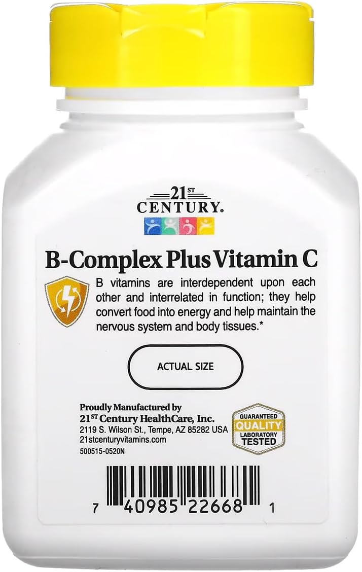 21st Century Vitamin B Complex with Vitamin C, 100 Capsules - görsel 7