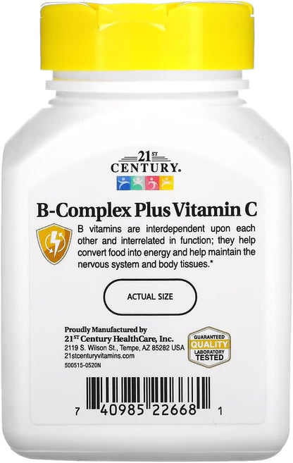 21st Century Vitamin B Complex with Vitamin C, 100 Capsules