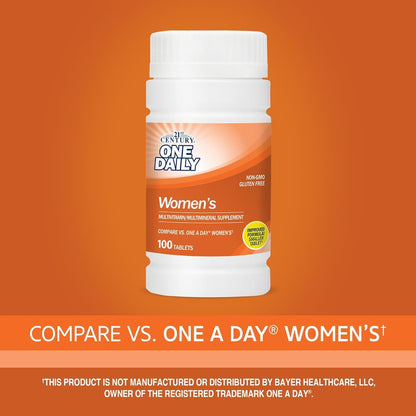 21st Century Women's One Daily Multivitamin Multimineral Supplement - 100 Tablets (Pack of 2)