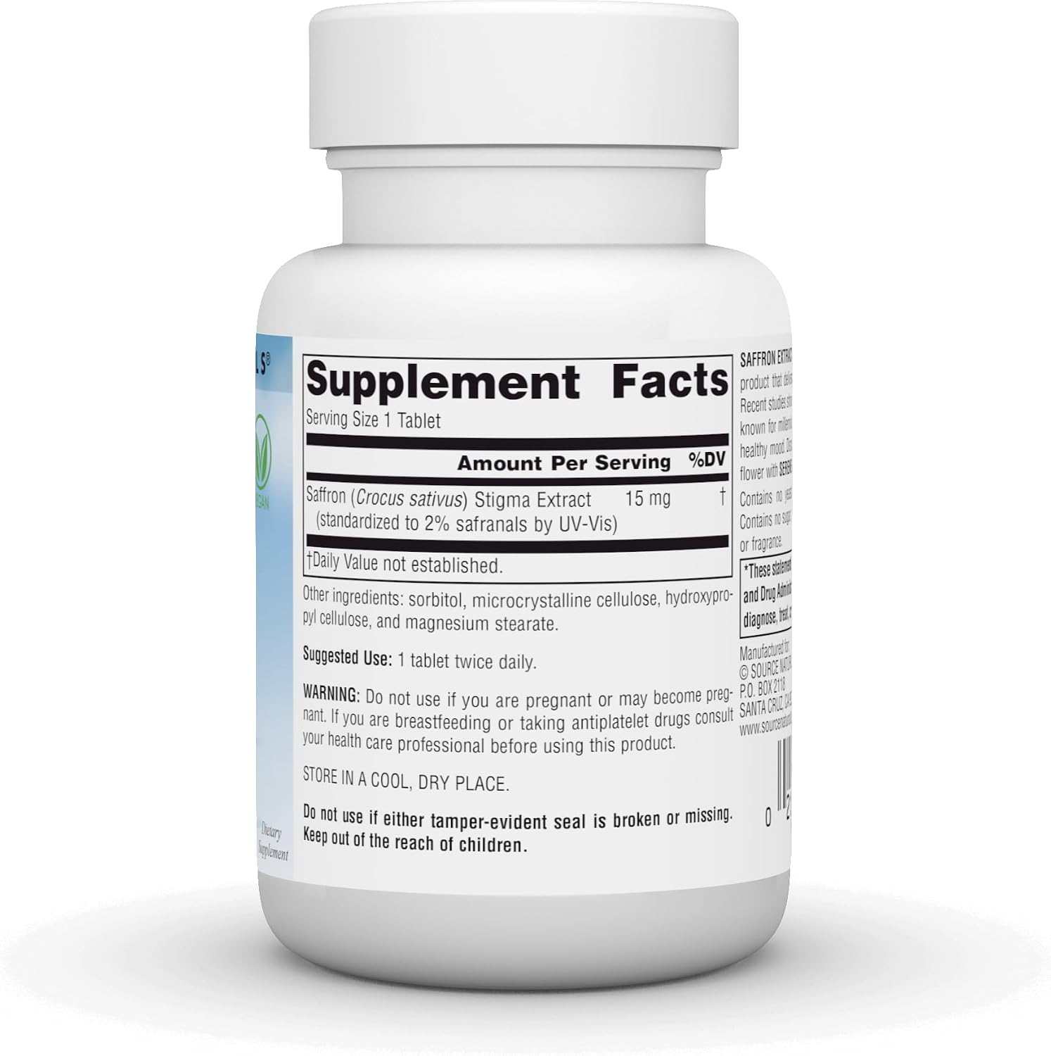 Source Naturals Serene Science Saffron Extract for Mood Support, 30 Tablets - görsel 2