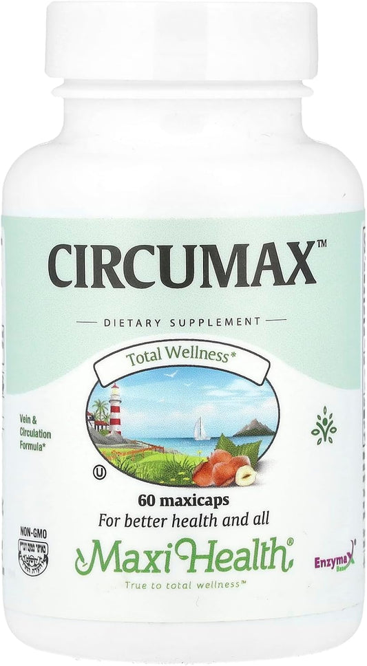 Maxi Health CircuMax - Blood Circulation Supplement with Horse Chestnut and Butcher's Broom - 60 Capsules